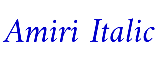 Amiri Italic fuente